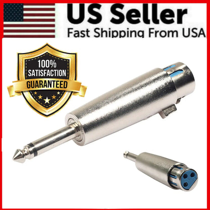 XLR Female to 1/4" Mono Male Audio Adapter Cable