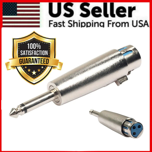 XLR Female to 1/4" Mono Male Audio Adapter Cable