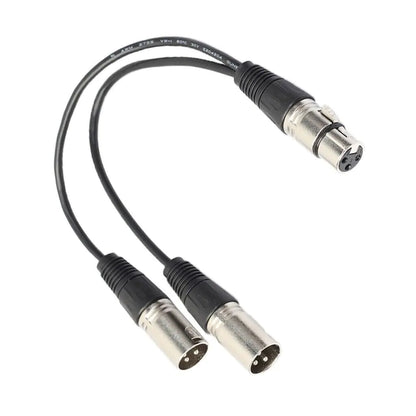 3Pin XLR Female to Dual Male Y-Splitter Mic Cable USA
