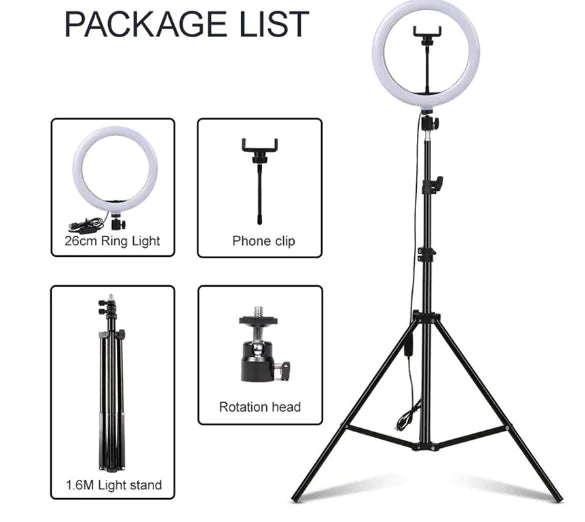 Ring Light Tripod With Camera Mount