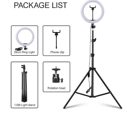 Ring Light Tripod With Camera Mount