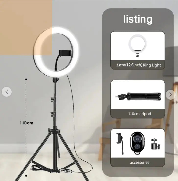 Ring Light Tripod With Camera Mount