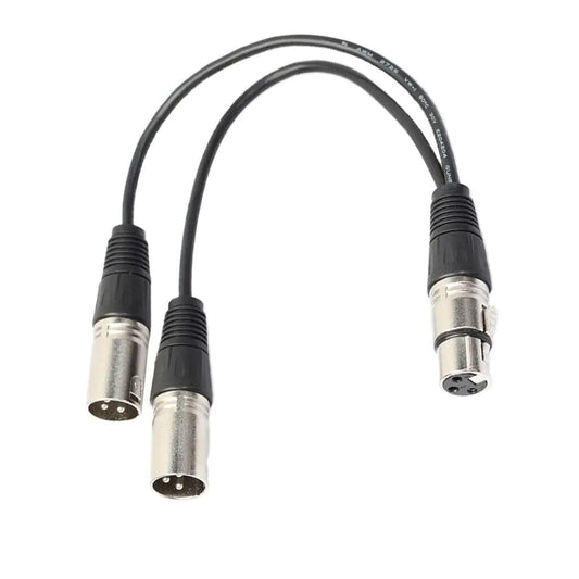 3Pin XLR Female to Dual Male Y-Splitter Mic Cable USA